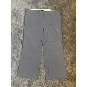 Lands’ End Women’s Striped Wide Leg Pants Size 18W Navy White